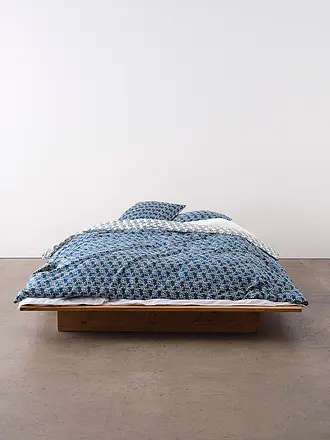 MARC O'POLO HOME | Satin Bettwäsche MONOGRAM 70x90cm / 140x200cm Space Blue | 